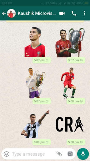 Ronaldo Stickers For WhatsApp screenshot 3