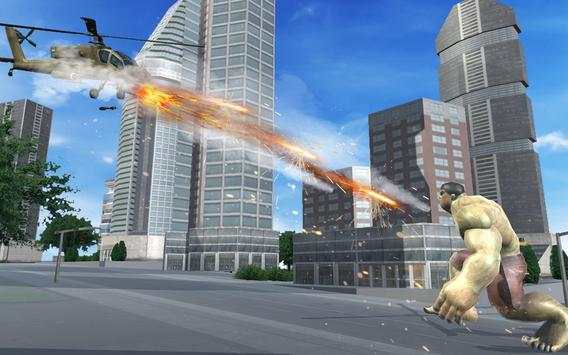 Angry Monster Hero vs Army Helicopter Tanks Battle screenshot 3