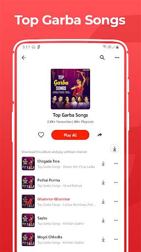 Gujarati geet, ગુજરાતી ગીત Garba, Navratri mp3 app screenshot 3