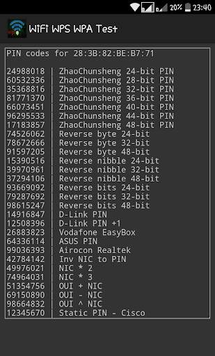 WPS WPA WiFi Test screenshot 2