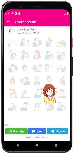 Love stickers for Whatsapp, Telegram and Signal screenshot 4