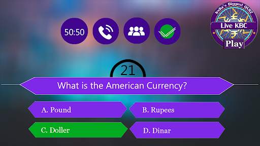 Live KBC - कौन बनेगा करोड़पति ( gk quiz Game ) screenshot 1
