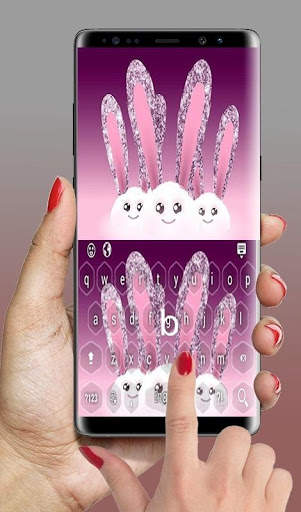 Glitter Bunny Keyboard screenshot 4
