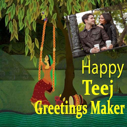 Hariyali Teej Greetings Maker For Teej Messages 1.0