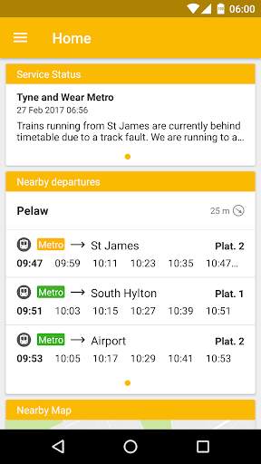 Tyne and Wear Metro App screenshot 1