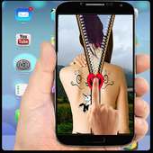 Sexy Girl Zip Screen Lock logo
