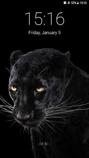 Black Panther Lock Screen 1 تصوير الشاشة