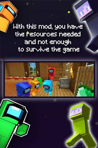 Mod Among Us for Minecraft - master mod addon screenshot 1