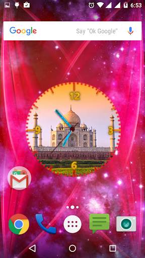 Tajmahal Clock Live Wallpaper screenshot 5