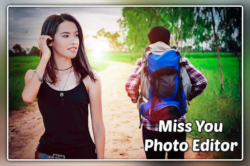 Miss You Photo Frame : Cut Paste Editor screenshot 2
