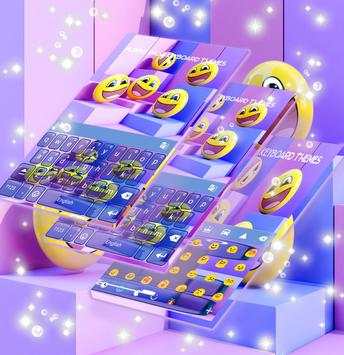 Purple Emoji Keyboard Themes screenshot 2