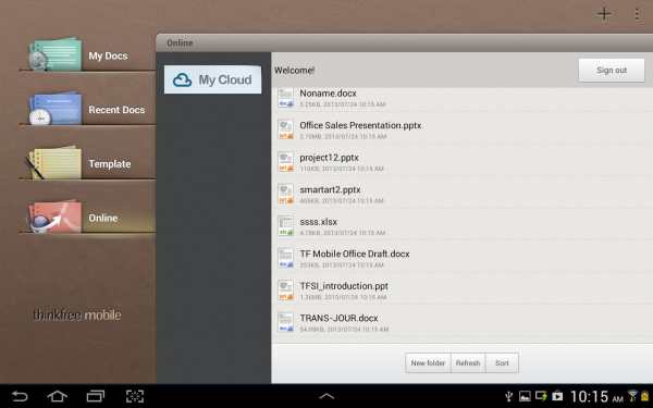 ThinkFree Mobile for Zimbra screenshot 8