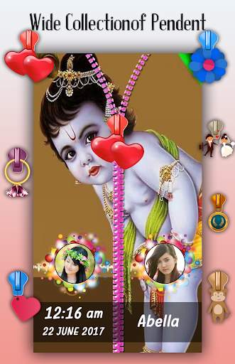 Lord Krishna Zipper Lock Screen 5 تصوير الشاشة