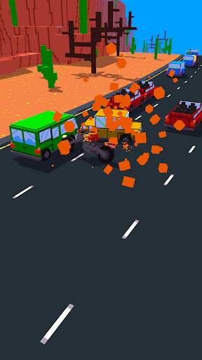 Rainbirth Motor race Traffic Bikes Blocky Rider screenshot 2