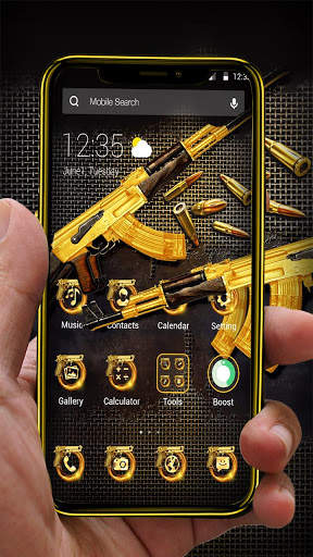 AK47 Gun APUS Launcher Theme screenshot 1