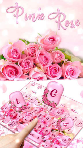 🌸Pink Rose Keyboard screenshot 2