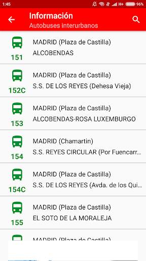 Bus Madrid Metro Cercanias ES screenshot 3