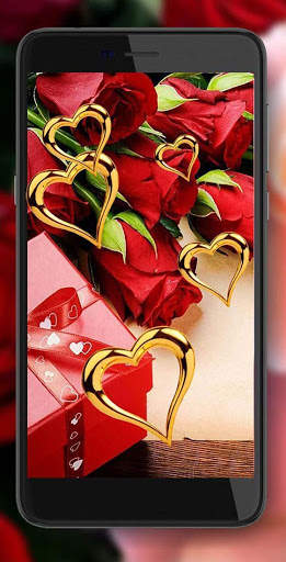 Rose Gold Hearts LWP screenshot 6