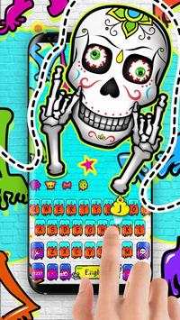 Zombie Skull Graffiti Keyboard screenshot 1
