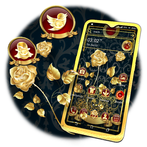Luxury Rose Gilt Launcher Theme icon