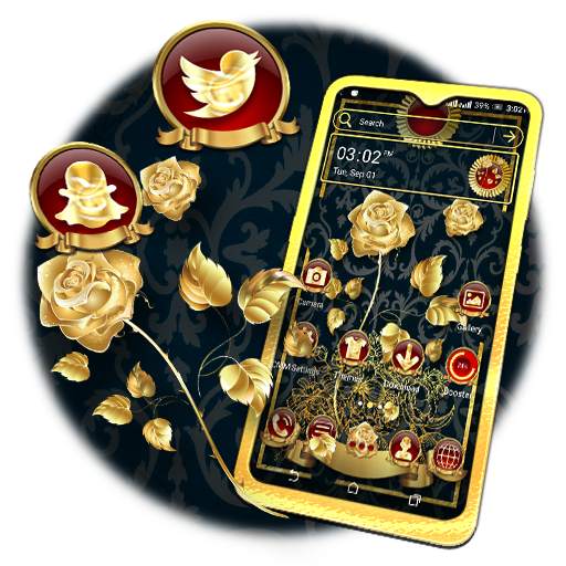 Luxury Rose Gilt Launcher Theme 1.0.0