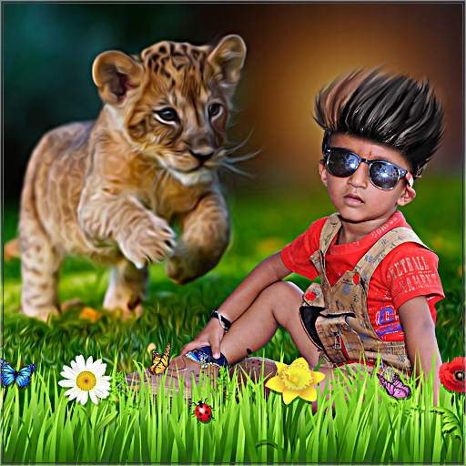Wild Animal Overlay Effect : Frame, Sticker, Text 3.0
