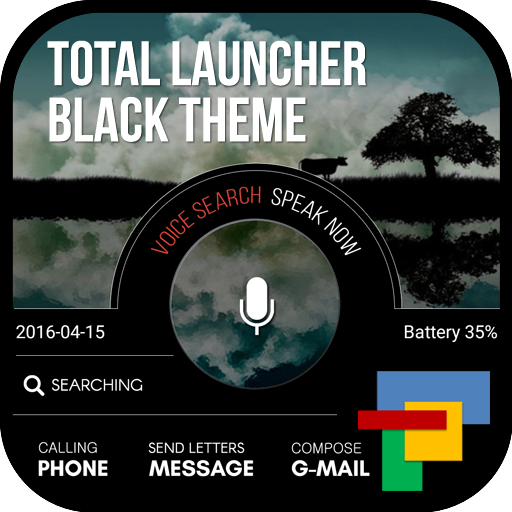 Black Total launcher theme icon