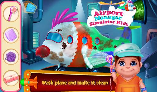 Airport Manager Simulator Kids - Play Clean Planes screenshot 2