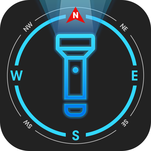 Flashlight Compass with Sounds icon
