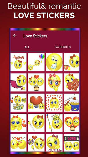 Romantic Photo Stickers screenshot 1