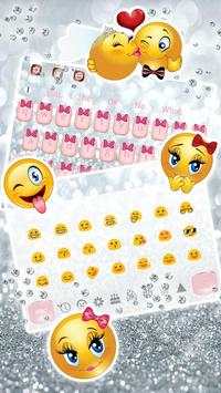 Lovely pink diamond keyboard theme screenshot 2