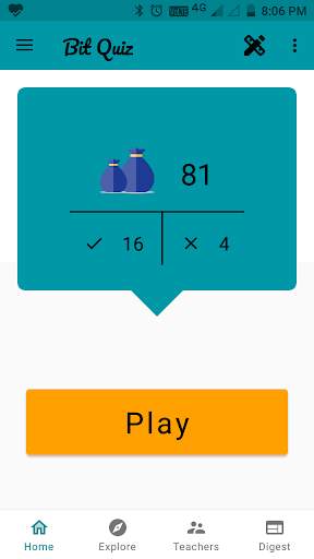 Bit Quiz - With Math, Science and English Games. screenshot 1