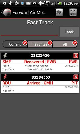 Forward Air Mobile screenshot 1