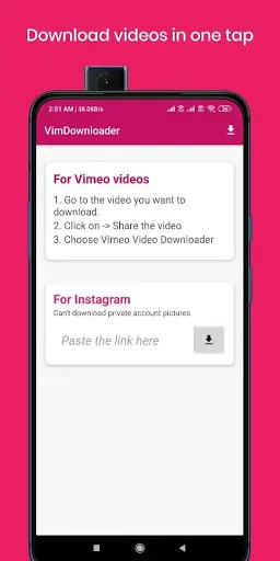 VimmVideo - Video downloder for Vimeo Videos скриншот 1