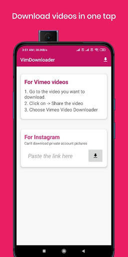 VimmVideo - Video downloder for Vimeo Videos screenshot 1
