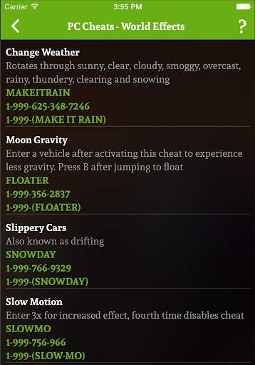 Cheats for GTA 5 - Unofficial screenshot 4