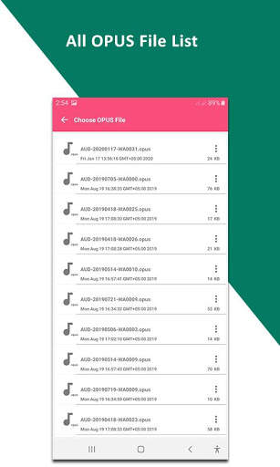 Opus to mp3 converter - opus media Player screenshot 3