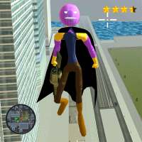 Flying Thanos Stickman Rope Hero Gangster Crime