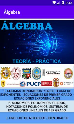 Álgebra Preuniversitario screenshot 1