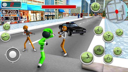 Santa Stickman Rope Hero Game screenshot 4