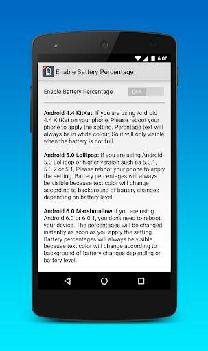 Enable Battery Percentage screenshot 1