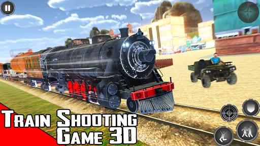 Train Shooting Game: Free Fire Train Gold Robbery screenshot 1