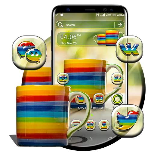 Rainbow Cup Launcher Theme 1.0