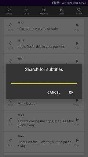 Subtitle Sync for KODI - Fix subtitles offset screenshot 2