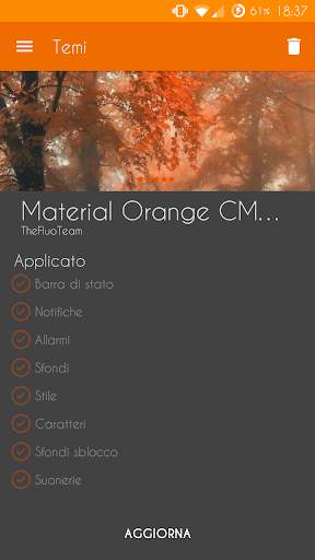 Material Orange CM Theme screenshot 1