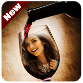 Wine Glass Photo Frame icon