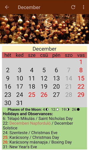 Hungarian Calendar 2020 скриншот 3
