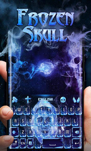 Frozen Skull  GO Keyboard  Theme स्क्रीनशॉट 1