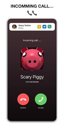 Scary Piggy Granny's 🎙 Video Call & Chat   Sounds screenshot 5