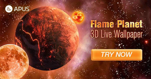 3D Flame doom planet live wallpaper screenshot 1